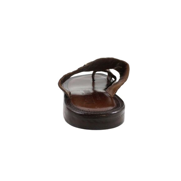Dylan Italian Leather Brown Mens Sandals Shoes main image 4